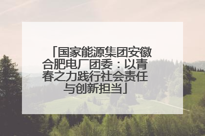 国家能源集团安徽合肥电厂团委：以青春之力践行社会责任与创新担当